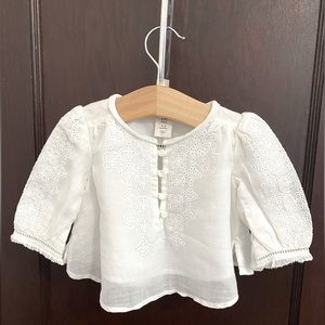 Ramie Eyelet Blouse for Baby